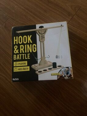 Buffalo David Bitton Hook & Ring Party Game - Yellow and Black